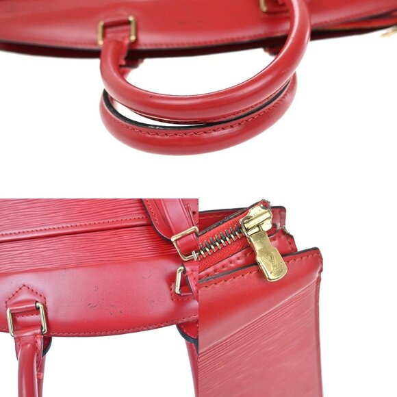 LOUIS VUITTON LV Logo Riviera Hand Bag Epi Leather Red France M48187 36YH416 - Picture 9 of 16